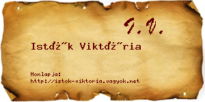 Istók Viktória névjegykártya